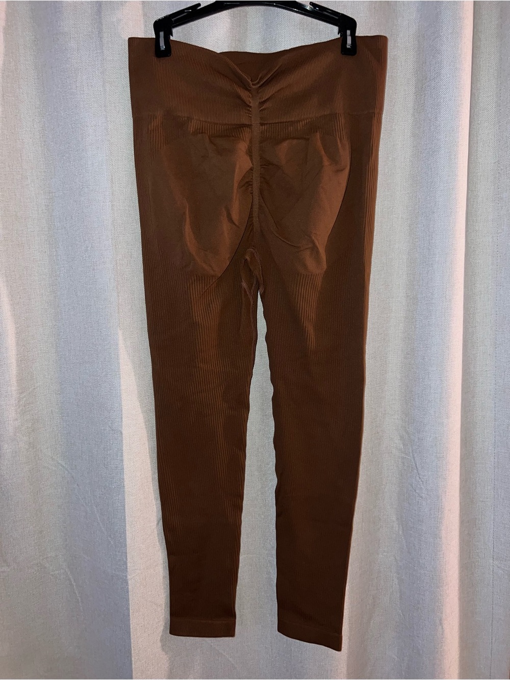 Scrunch Brown Ribbed Leggings